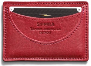 Shinola Card Wallet Red