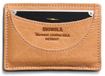 Shinola Card Wallet Tan Front